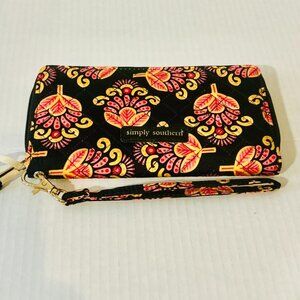 Simply Southern Black Wallet with Wrist Strap New With tags